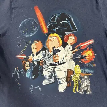 2 패밀리 가이 스타 워즈 T셔츠 네이비