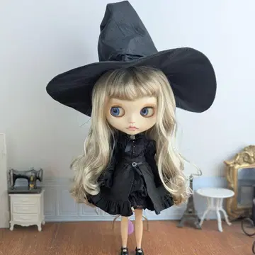 1580 리본의 뾰족 마녀의 블랙 모자 브라이스 아웃핏