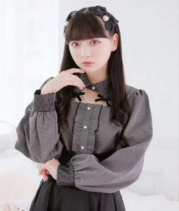 Pal elfy 파르엘피 하운드투스 체크 블라우스