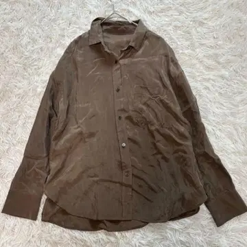 새상품급 노리즈 워셔블 실키 큐프라 드레이프 셔츠