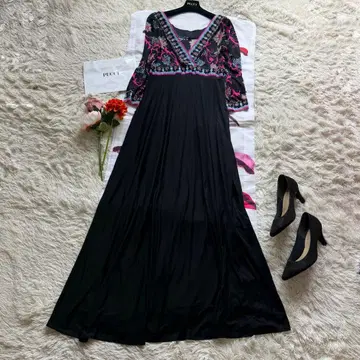 EMILIO PUCCI 롱 원피스 블랙 카슈쿨 12 긴팔
