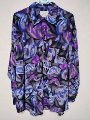 패턴 셔츠 폴리에스테르 100% 프리 사이즈