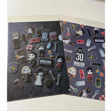 바이오하자드 30주년 클리어 파일 집합 블루 스위츠 2종 세트