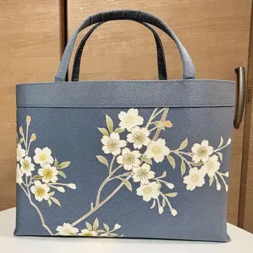 기모노 원단으로 만든 A4 대응 포멀 일본제 순수 실크 백