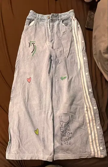 adidas 아디다스 x 피오루치 데님 팬츠 와이드 트랙 M