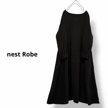 nest Robe 린넨 원피스 린넨울 원피스 블랙