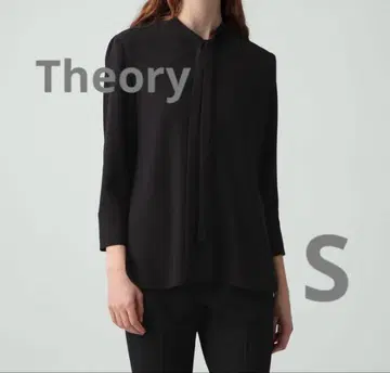 컨디션 최상 Theory Prime GGT 타이 블라우스 블랙 리본