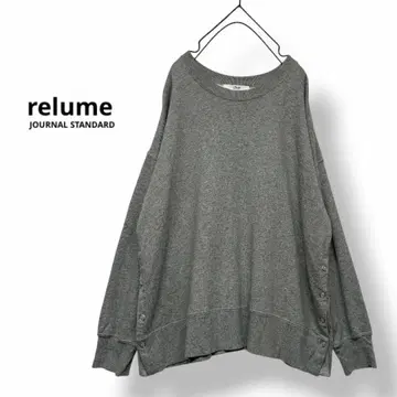 relume 24AW 코튼 반지 도트 맨투맨 와이드 맨투맨