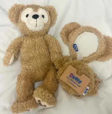 디즈니 더피 3종 세트 더피 봉제 인형 머리띠 미니백