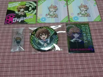 단간론파 후지사키 치히로 마네키네코 코스터 100엔샵 카드 캔뱃지