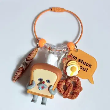 찰랑찰랑 키링 찰랑찰랑 가챠가챠 빵 도둑 우