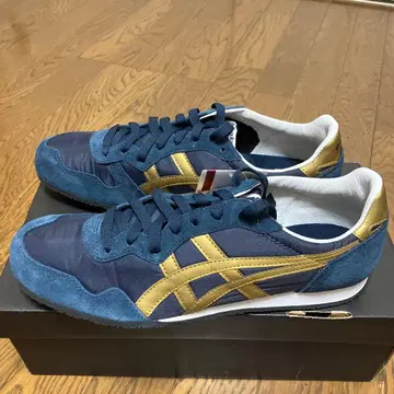 오니츠카타이거 세라노 네이비/골드 27.5cm 미사용품