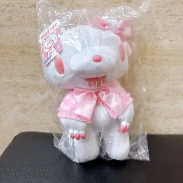 글루미 판초 봉제 인형 화이트 키링 핑크