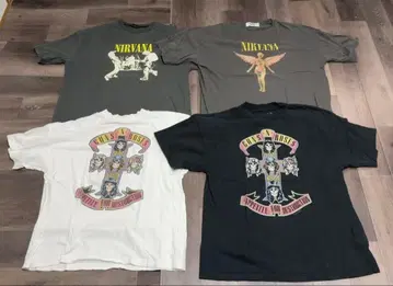 NIRVANA 건즈 앤 로지스 프리크스토어 밴드 티셔츠 5장