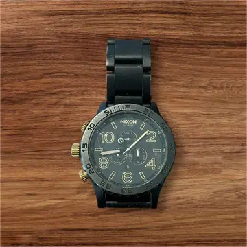 NIXON 크로노그래프 블랙 시계 51-30 배터리 방전품