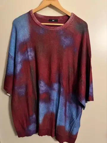 HARE 브라 프린트 니트 풀오버 레드 37, FREE