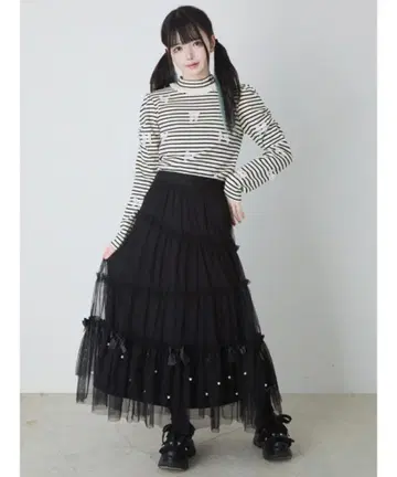 Ank Rouge 리본 롱 스커트