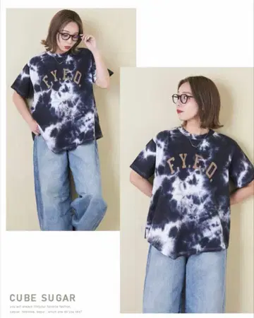 큐브 슈가 타이 다이 티셔츠 M 사이즈
