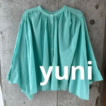 yuni 유니 블라우스 셔츠 코튼 면 100% 밴드 카라