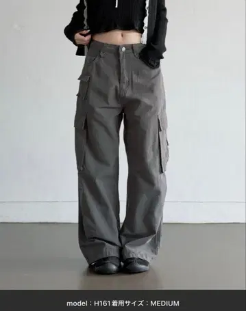 UNE MANSION 유니크 벨트 후프 & 포켓 멀티 카고 데님 팬츠