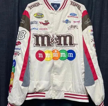 m&m's 엠앤엠즈 레이싱 자켓 화이트