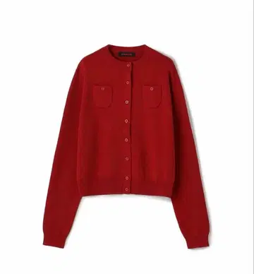 caban 캐번 코튼 캐시미어 크루넥 가디건 35 레드