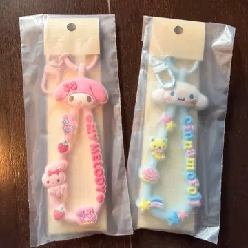 산리오 캐릭터 대상 고무줄 키링 마이멜로디 시나모롤