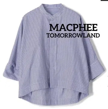 투모로우랜드 맥피 밴드 카라 크롭 셔츠 블라우스 36 반팔