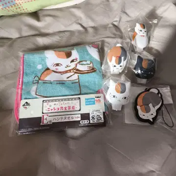 냥코 선생님 핸드 타월 세트 나츠메 우인장