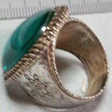 에메랄드 그린 실버 반지