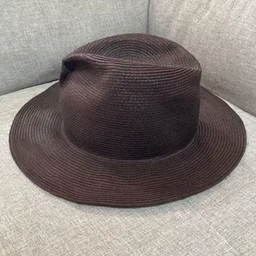 카시라 페이퍼 챙 넓은 모자 브라운
