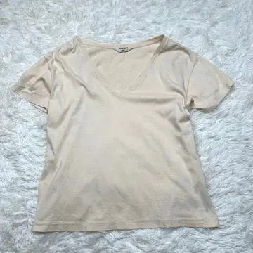 레어 AURALEE x Ron Herman 별주 V넥 T셔츠