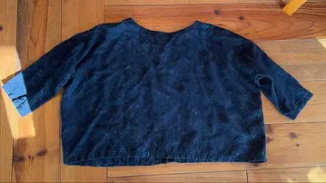 Nestrobe 네이비 나염 린넨 블라우스