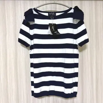 [새상품] To b.by agnes b. 니트 보더 네이비