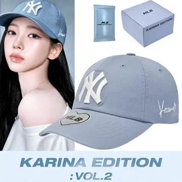 카리나 X MLB 시그니처 언스트럭처 볼캡 블루