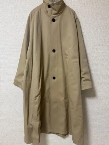 CABaN 울 개버딘 스탠드 카라 코트 43 베이지 S