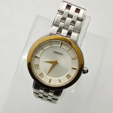 SEIKO 여성용 손목시계 골드 실버 콤비 로만 작동