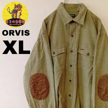USA 구제 의류 ORVIS 플란넬 셔츠 XL 그린
