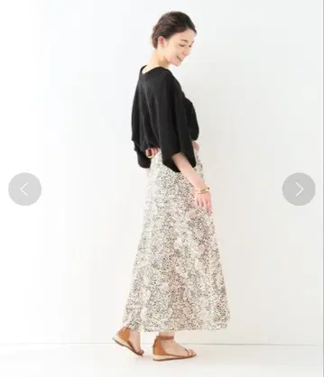 노블 아론 레오파드 스커트