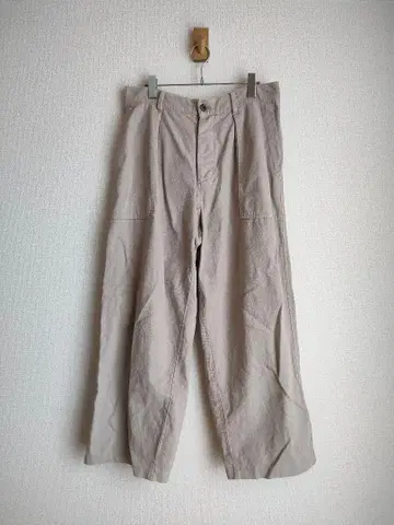 02244-0040 코튼 린넨 개버딘 밀리터리 트라우저