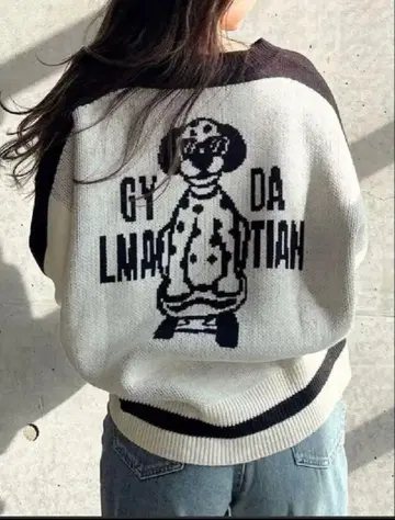 GYDA 제이다 달마시안 오버 사이즈 니트