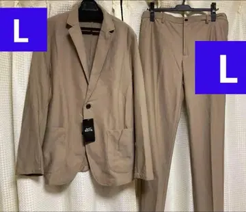 미사용 새상품 AOKI 아오키 워셔블 스트레치 파자마 수트 베이지 L