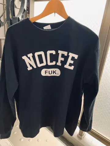 NOCFE FUK. 챔피언 NO coffee 별주 롱 티셔츠