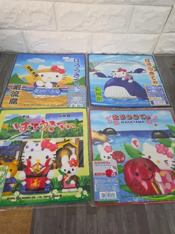 헬로키티 타월 프티 손수건 세트 4점 현상품