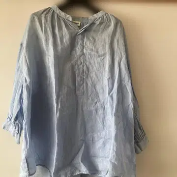 le Glazik 7부 소매 셔츠 라이트 블루