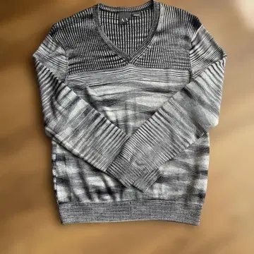 Armani Exchange V넥 스웨터 M 그레이 계열