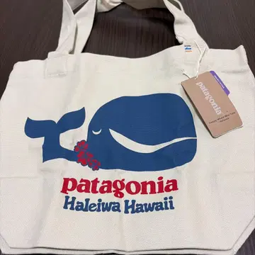 patagonia 고래 패턴 토트백