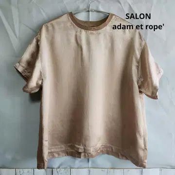 SALON adam et rope' 아세테이트 빈티지 새틴 T 블라우스