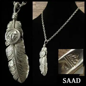 18.4g SAAD 사드 인디언 헤드 특대형 페더 펜던트