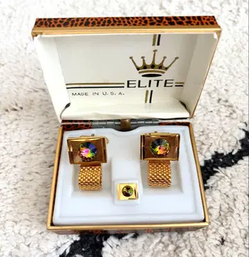 ELITE 커프스 단추 넥타이핀 3점 세트 묶음 판매 미국제